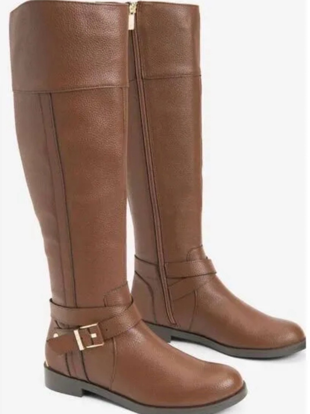NEW Kenneth Cole Reaction Wind Riding Boot Block Heel Brown Women's 9.5 New